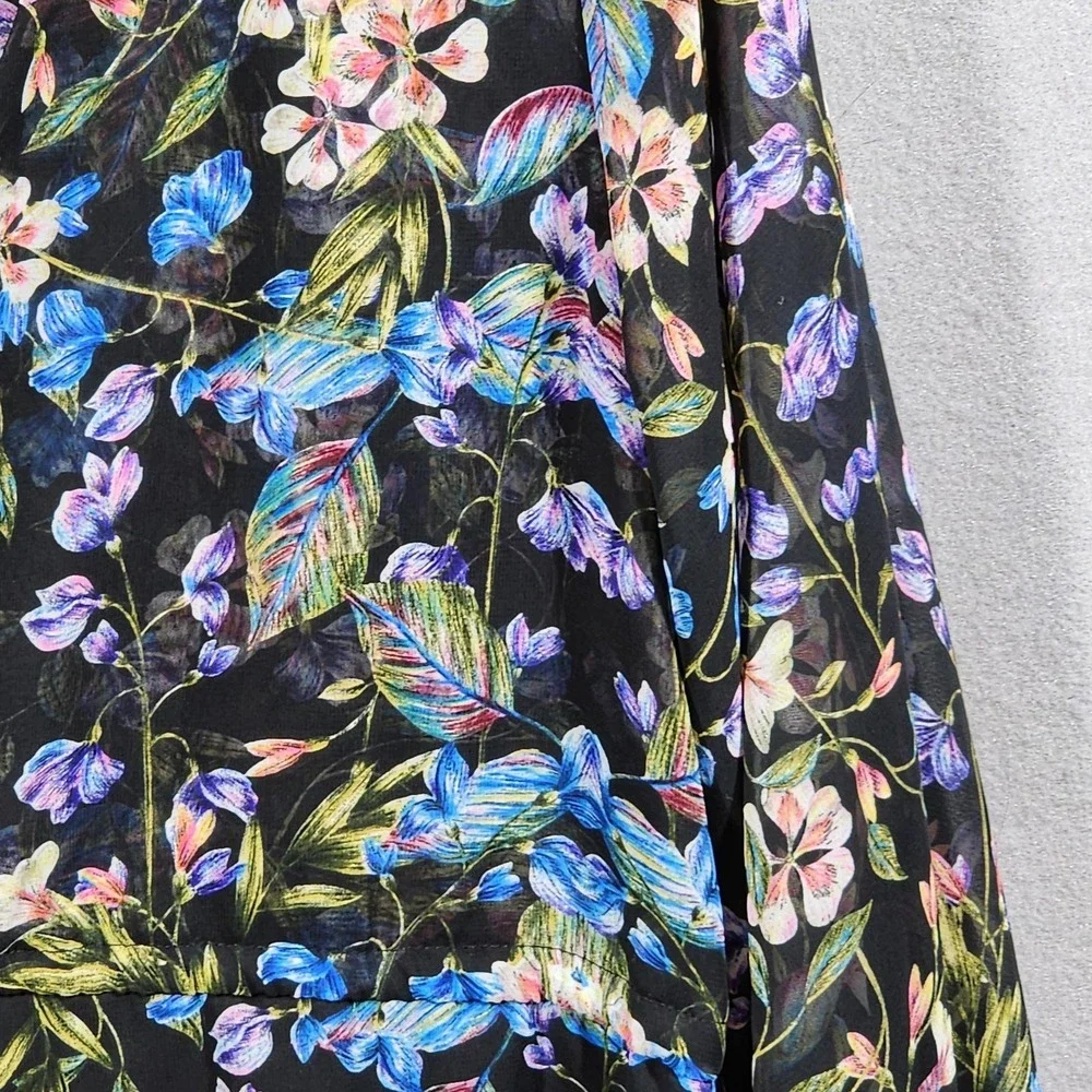 Show Me Your Mumu Romper Womens‎ Medium Black Floral Roxy Long Sleeve USA